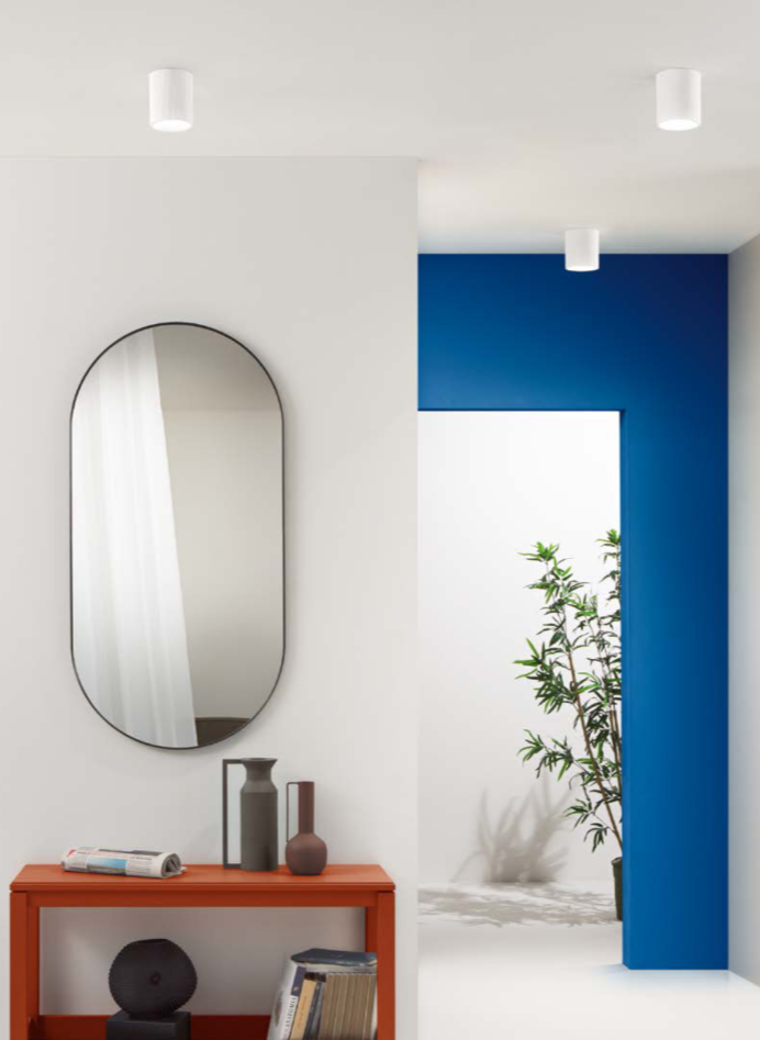 Applique in gesso plissettato tondo o quadrato 1XGU10 non incl. NAOS Applique in gesso plissettato tondo o quadrato 1XGU10 non incl. NAOS